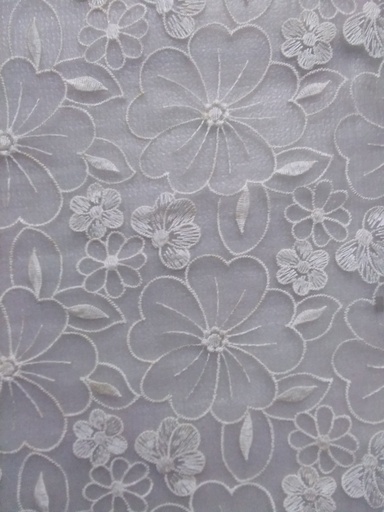 [CH 117 100% POLYESTER 100% NYLON ORGANZA (120-125 CMS) (Embroidery)] CH 117