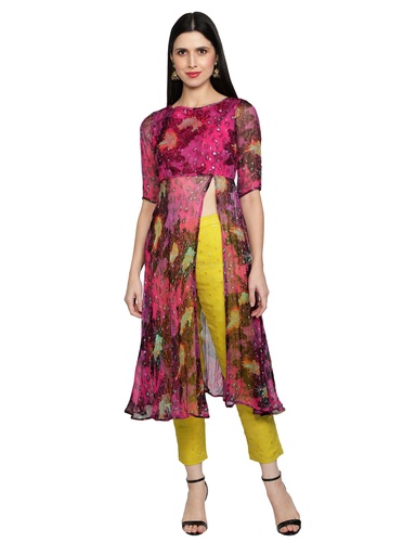 LAASYA Anarkali Kurta with Cigarette Pants