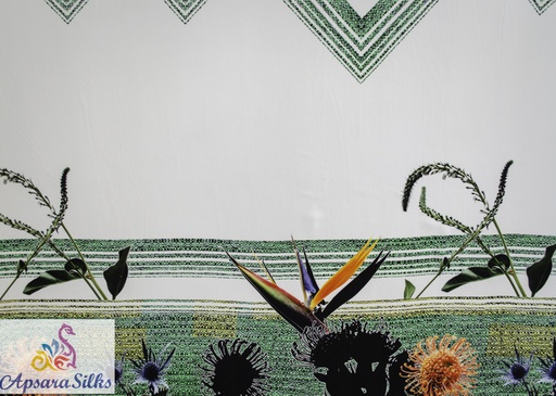 [Printed Woven Fabric 100% Silk 54" 135GSM] 450STK2018