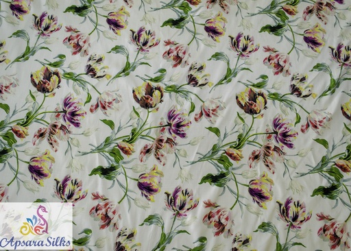 [Printed Woven Fabric 100% Silk 54" 73 GSM] 398 STK2018