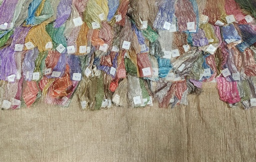 [OTA 129 : Tissue fabric , Metallic zari warp] OTA 129