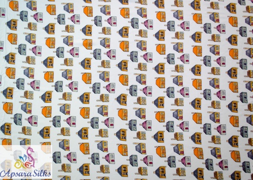 [Printed Woven Fabric 100% Silk 55" 70GSM] 60STK2018