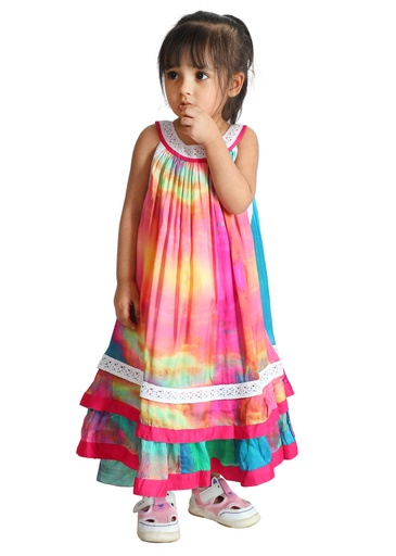 Wear We Met - Girls Tie & Dye Halter Neck Dress