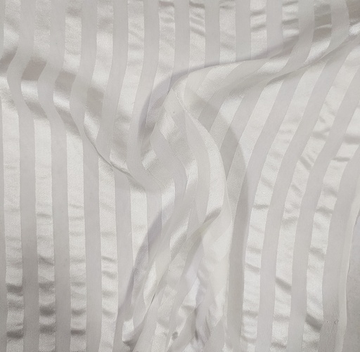 [Silk Satin Chiffon Stripes 10mm 44 GSM 100% Silk] HIBISCUS10 54” Dyed
