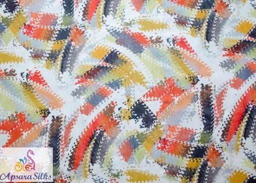 [Printed Woven Fabric 100% Silk 55" 33GSM] 179STK2018