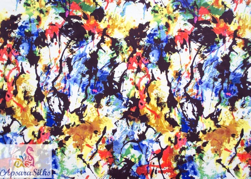 [Printed Woven Fabric 100% Silk 58" 70GSM] 270STK2018